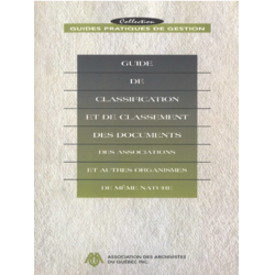 Guide de classification et de classement des documents des associations et autres organismes de même nature - Papier